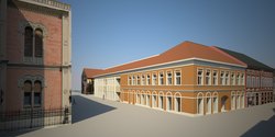Idejno resenje dogradnje Gradske biblioteke u Novom Sadu konkurs DANS 3D urbanizam